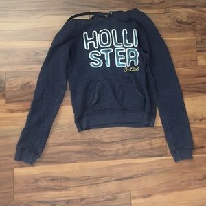 Navy blue hollister hoodie