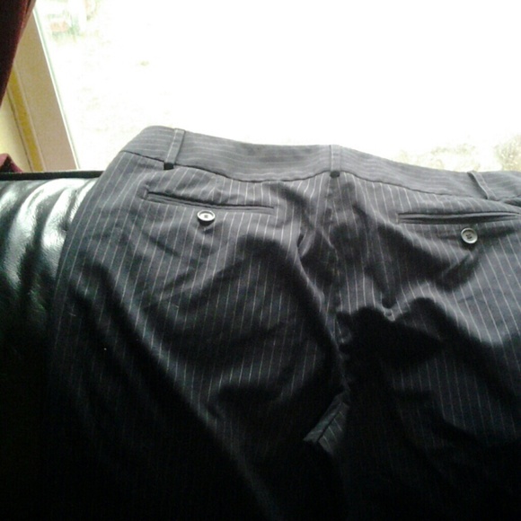 Womens Black and grey stripe slacks