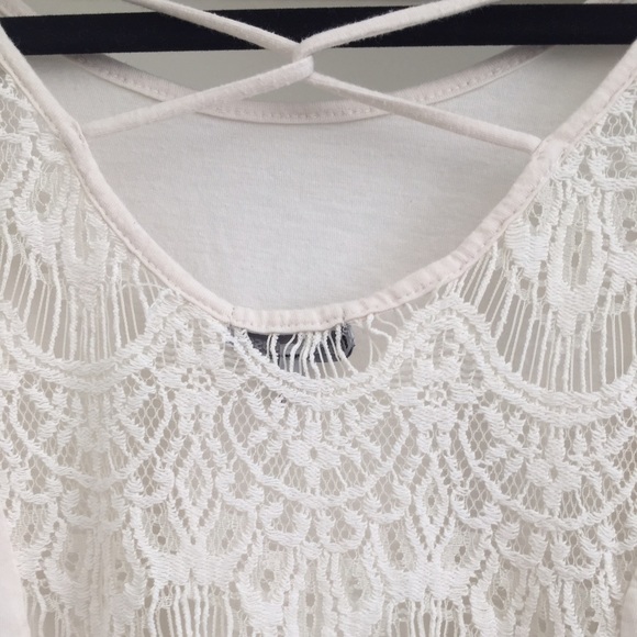 White Top with Lace Back⭐️ - Picture 2 of 4