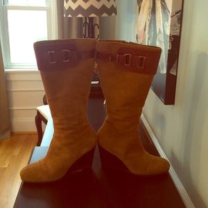 Aerosoles knee high boots in chestnut brown.