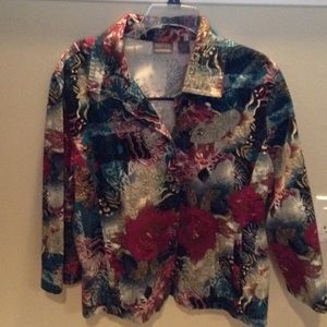 Chico's size 3 blazer beautiful colors w/pockets