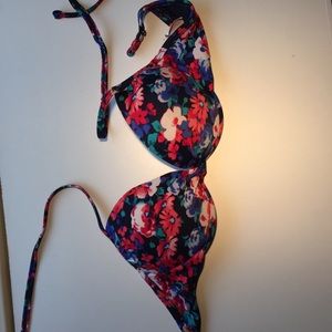 Floral bathing suit top