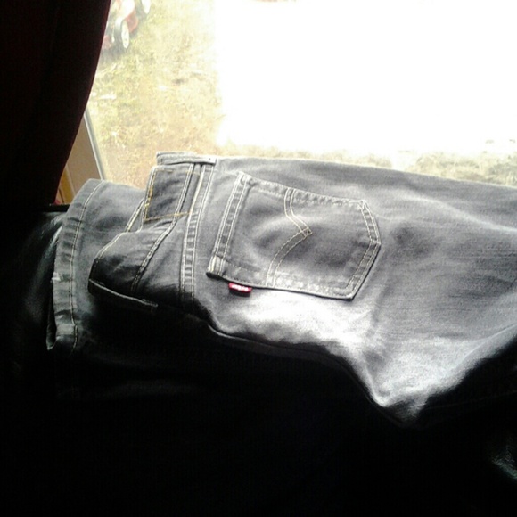 Black super low stretch Levis