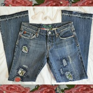 FLASH SALE! Miss Me Embroidered Rhinestone Jeans