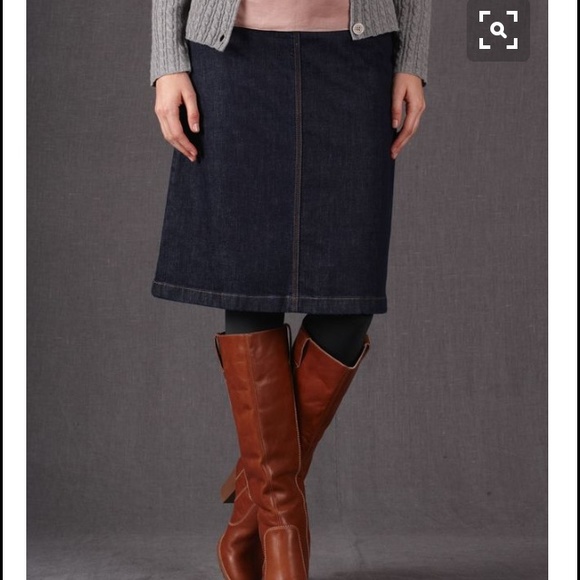 // BODEN // Dark Denim Skirt