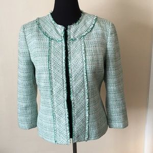 Kasper blazer in tweed green size 12