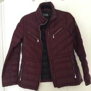 Michael Kors maroon down jacket