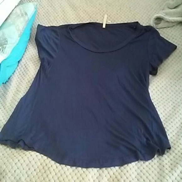 Indigo Scoopneck Short Sleeve Top