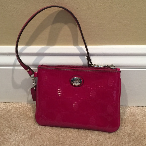 Coach fuchsia wristlet