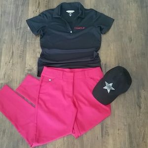 PGA Golf Hot Pink Ankle Pants