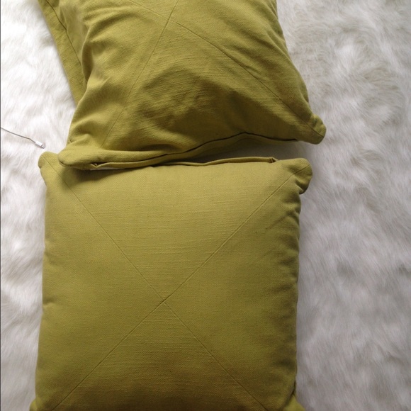 Two like green green pillows