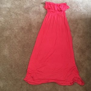 Coral maxi dress