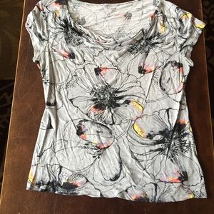 Cowl neck short sleeve top