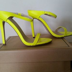 New Asos Neon Yellow High Heels  7.5