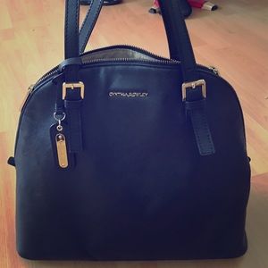 Black leather Cynthia Rowley bag