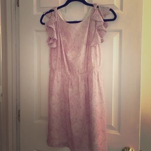 LOFT pink/white printed dress