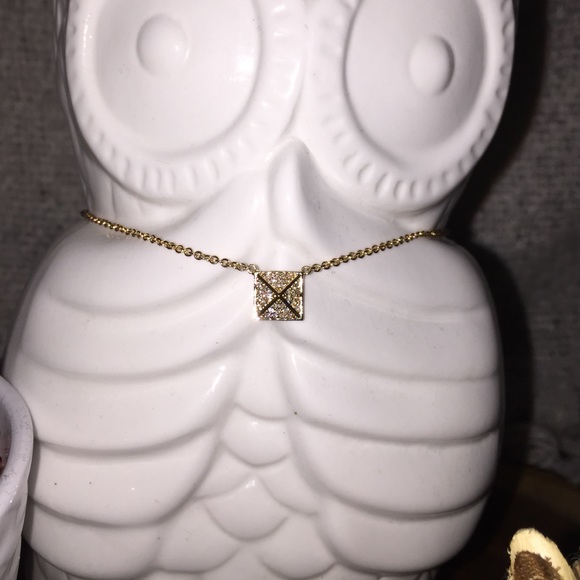 Dainty Gold diamond charm necklace