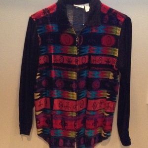 Chico's zip up blazer size 0 beautiful colors