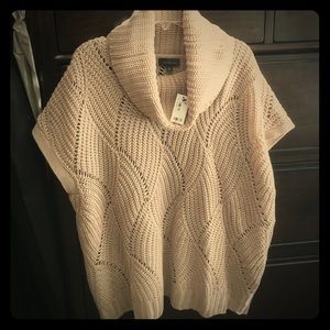 The Limited Beige Short-Sleeved Sweater