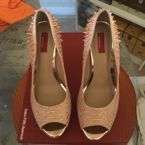 Saks Fifth Avenue (Red) Peep Toe Shoes