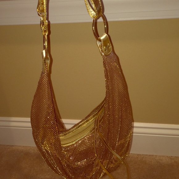 Bebe Gold sequin bag