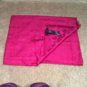 Coach silk and wool fuchsia scarf