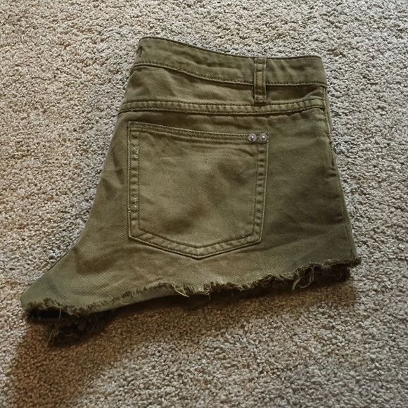 Free People Army Green Shorts