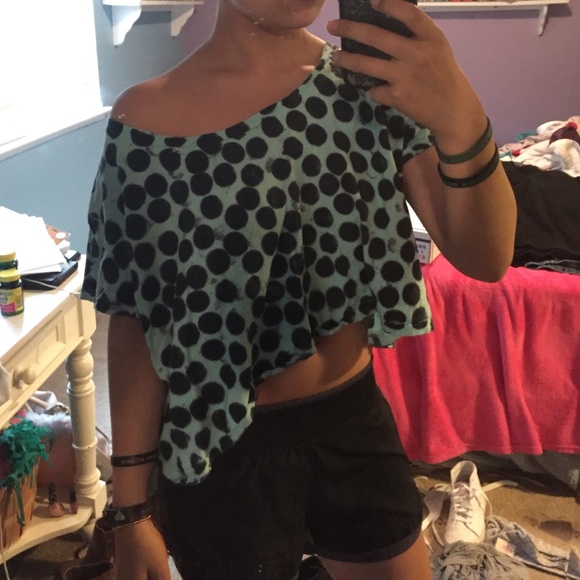 Monron one shoulder top or crop top
