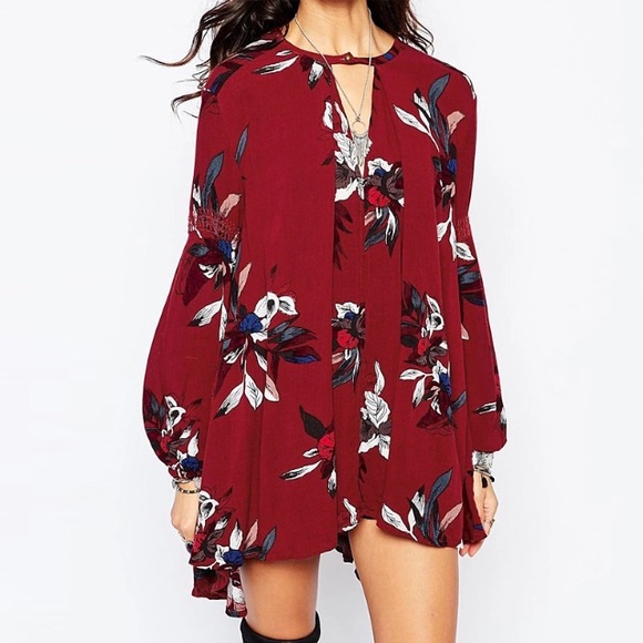 πHOST PICKππFloral Deep V Neck Boho Dress - Picture 3 of 4