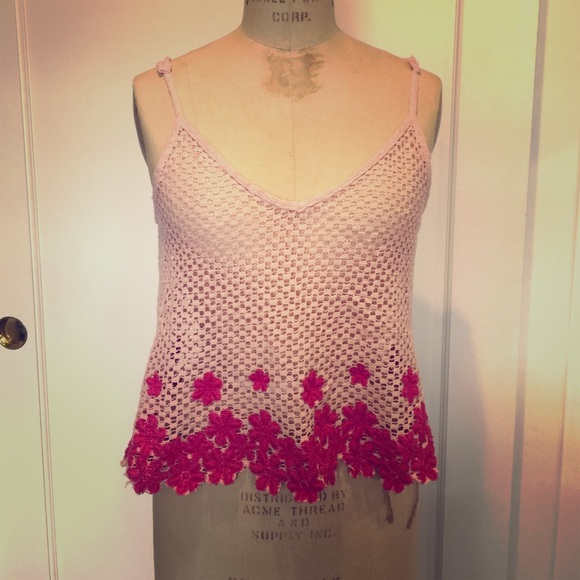 Free People Pink Knit Tank