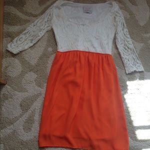 Lace and orange sundress by Coveted Clothing!