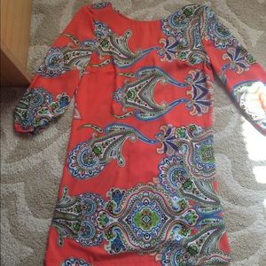Orange and paisley dress!