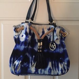 Blue and black MK bag