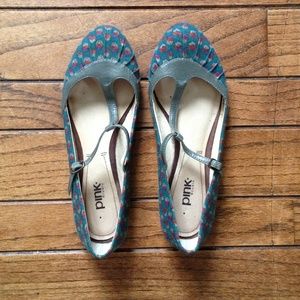 Anthropologie t-strap flats, size 7