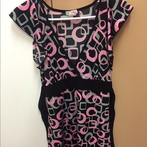 Pink Circled Mini Dress/long shirt
