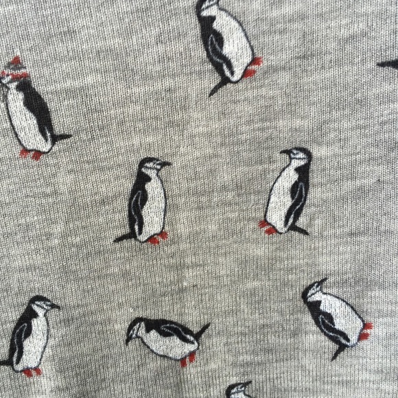 NWOT Cute Brand new penguin grey sheer tee