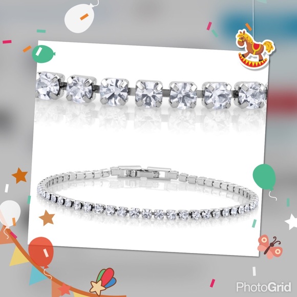 Jewelry - Sterling silver finished 15Carat tennis bracelet