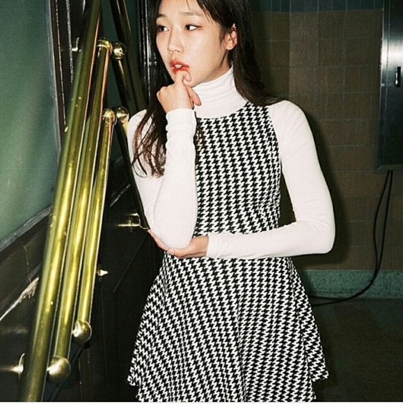 Houndstooth Ponte skater dress