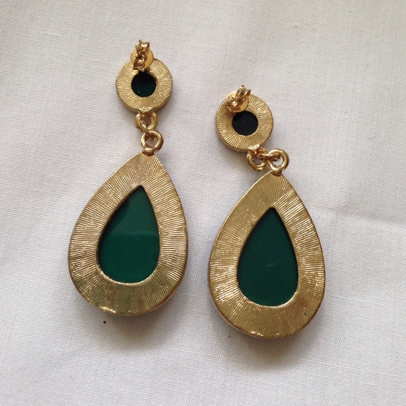 Turquoise teardrop post earrings from Modcloth - Picture 2 of 4