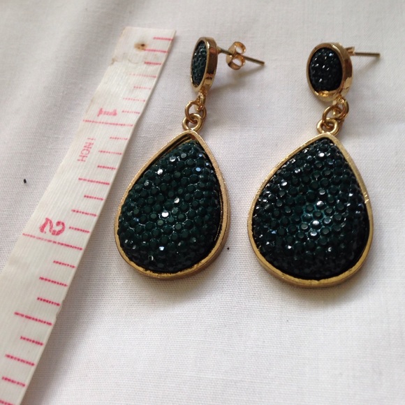 Turquoise teardrop post earrings from Modcloth - Picture 3 of 4
