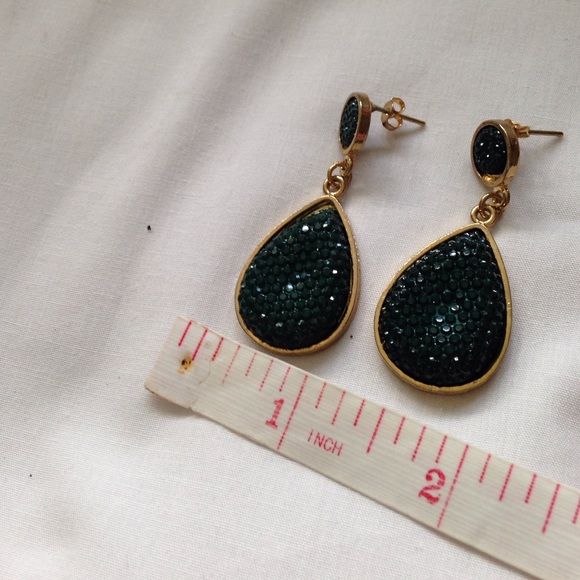 Turquoise teardrop post earrings from Modcloth - Picture 4 of 4