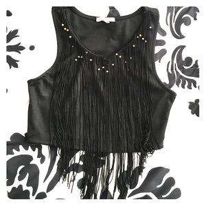Fringed crop top