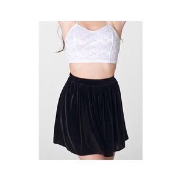 Velvet Material Skater Skirt