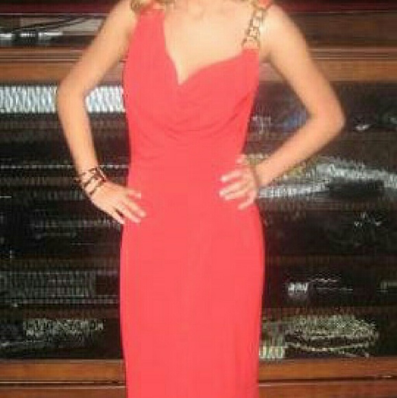 Calvin Klein Long Red Dress