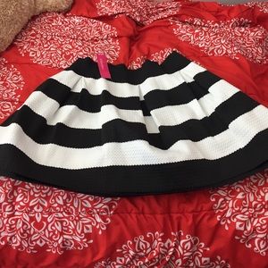 Black and white stripped skirt from Target