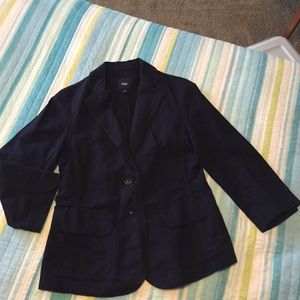 GAP navy linen unlined blazer