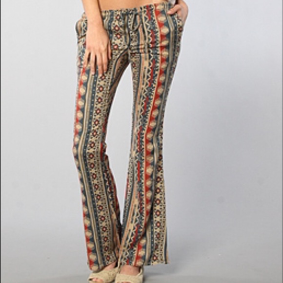 Obey Wanderer Bell Bottom Print Pants