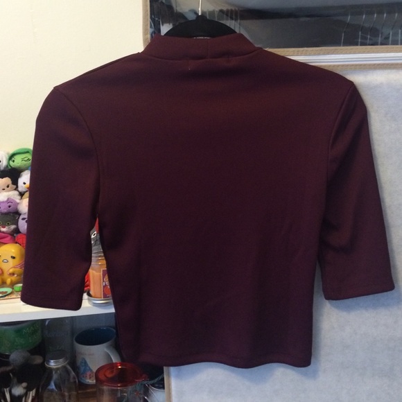 Martin cropped top with mock neck. - Picture 2 of 3