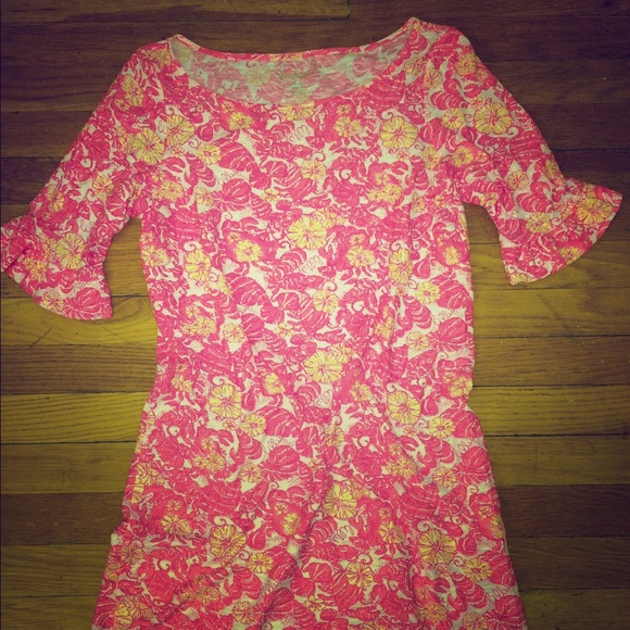 Lilly Pulitzer Dresses & Skirts - Lilly Pulitzer Cotton Ruffle Dress