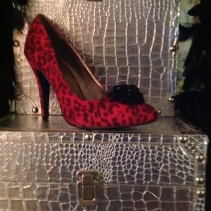 Red Leopard Heels size 10